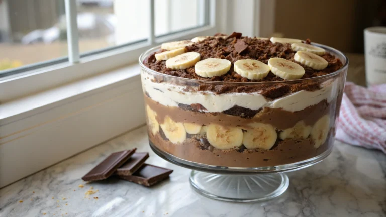 Chocolate Peanut Butter Banana Cream Trifle Recipe
