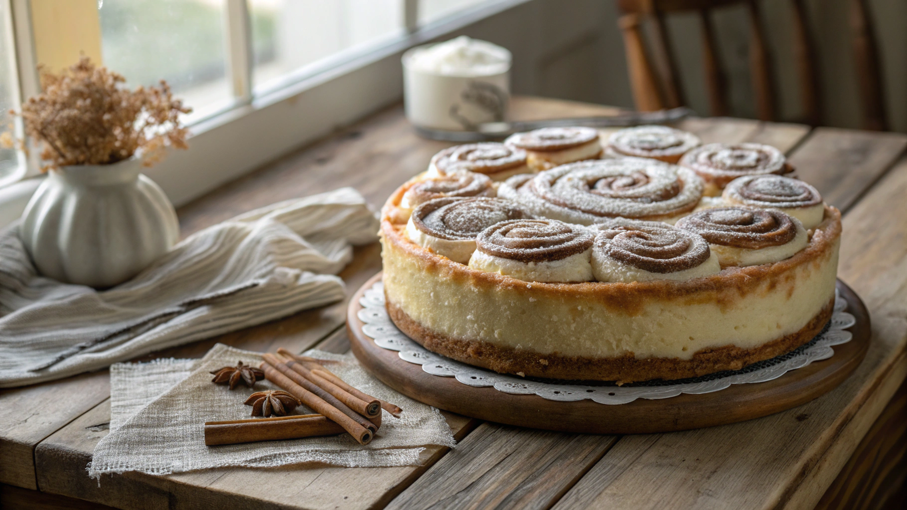 Cinnamon Roll Cheesecake Recipe
