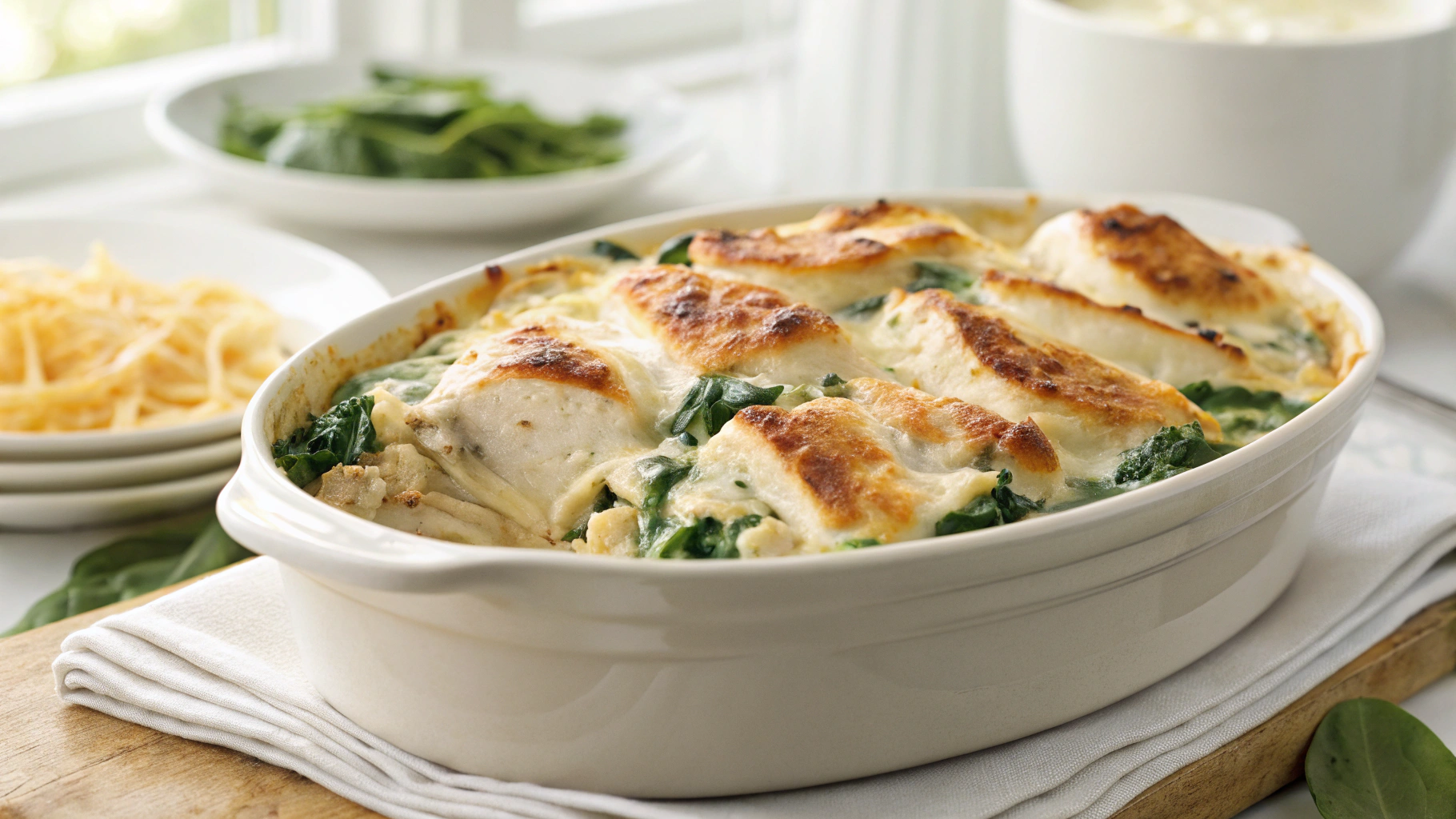 Creamy Chicken And Spinach Casserole Recipe