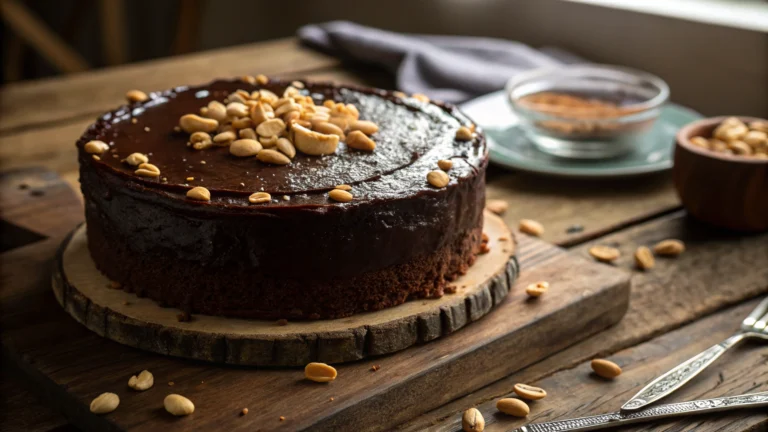 Dark Chocolate Peanut Butter Cake Recipe