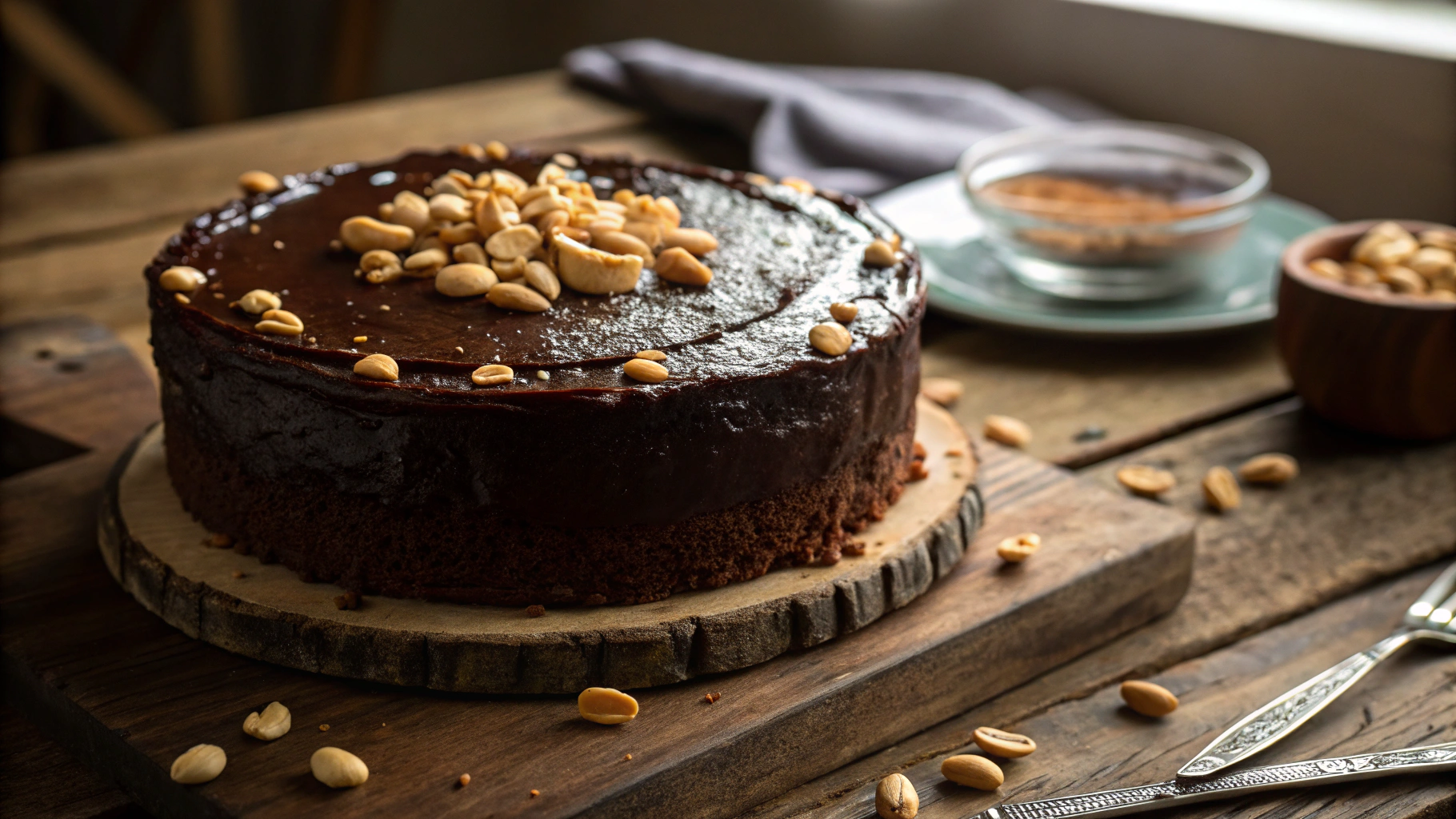 Dark Chocolate Peanut Butter Cake Recipe