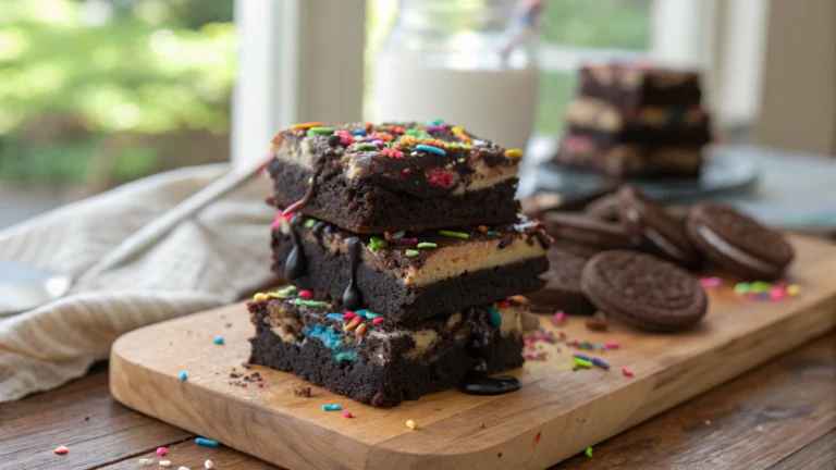 Decadent Birthday Cake Oreo Fudge Brownies Recipe