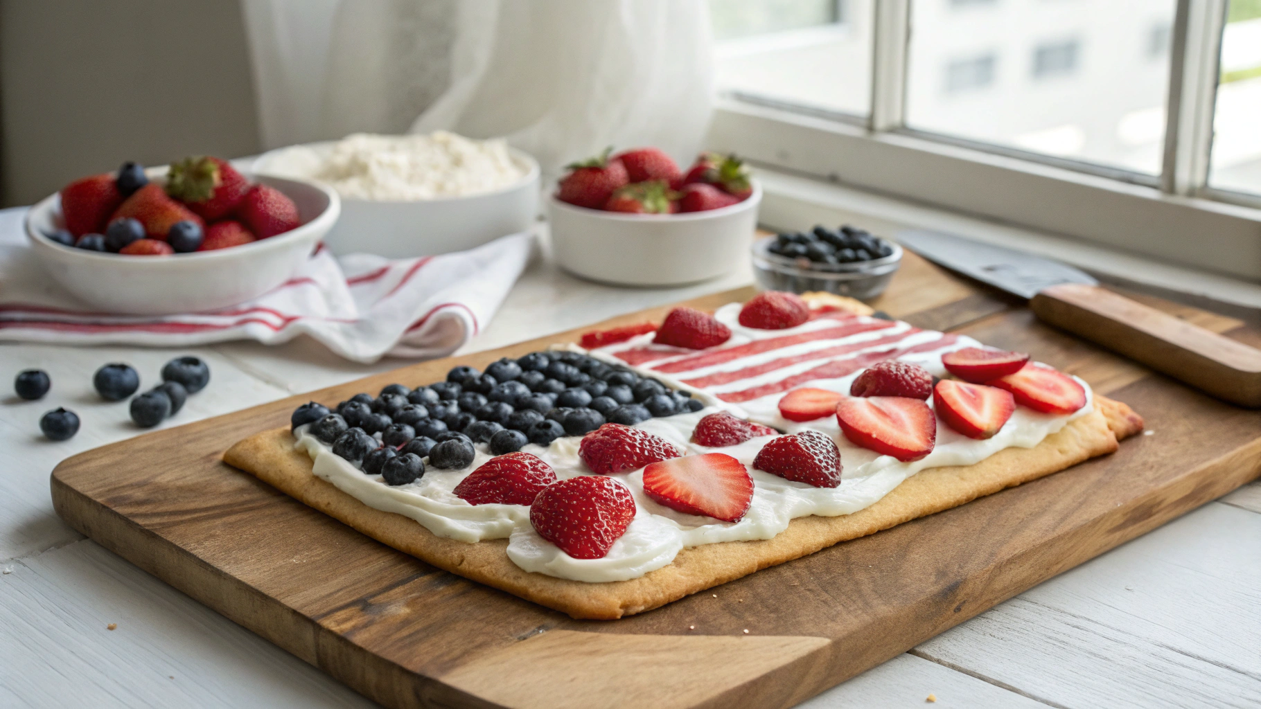 Easy American Flag Fruit Pizza Recipe