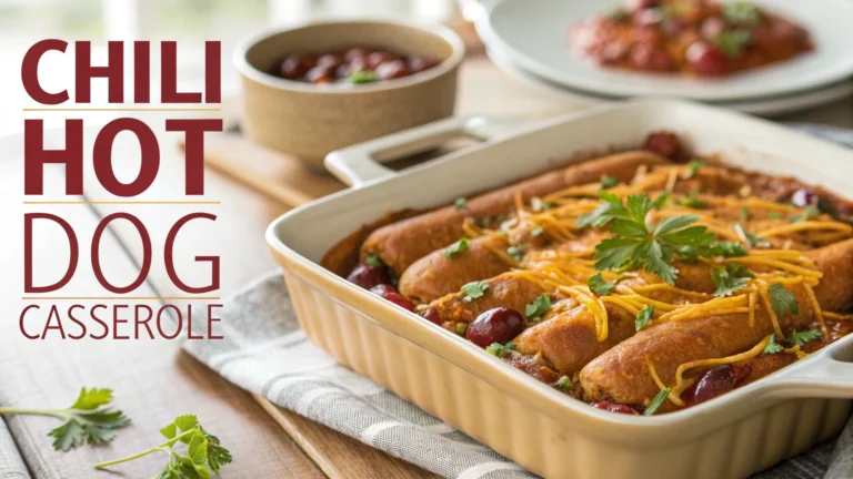 Easy Chili Hot Dog Casserole Recipe