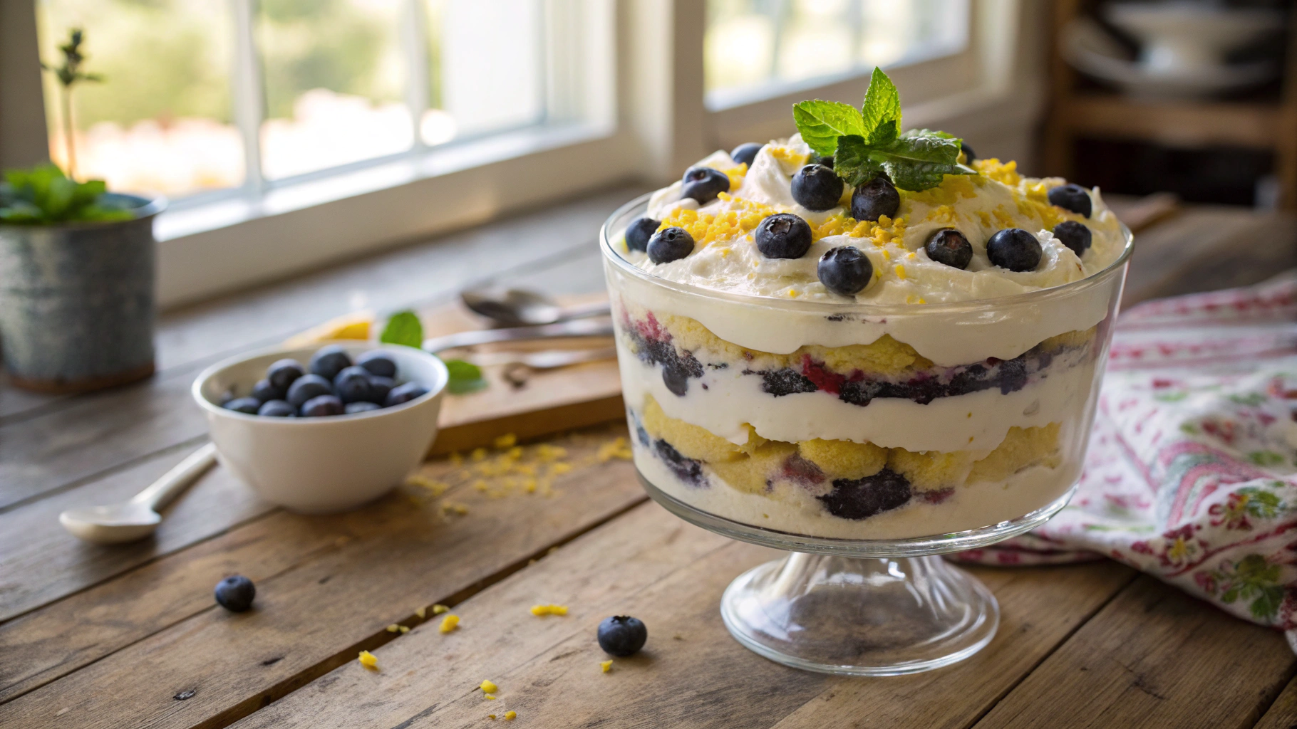 Easy Lemon Blueberry Trifle Recipe