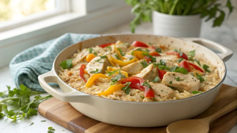 Easy One Pot Queso Chicken And Rice Recipe