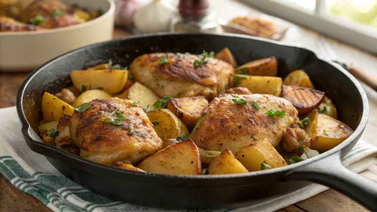 Garlic Butter Chicken And Potatoes Skillet Recipe