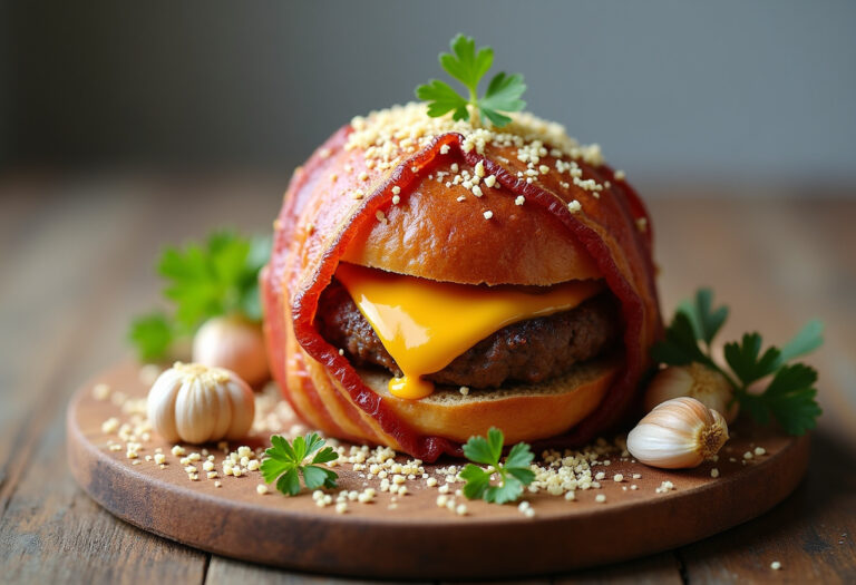 Garlic Parmesan Bacon Cheeseburger Bombs Recipe