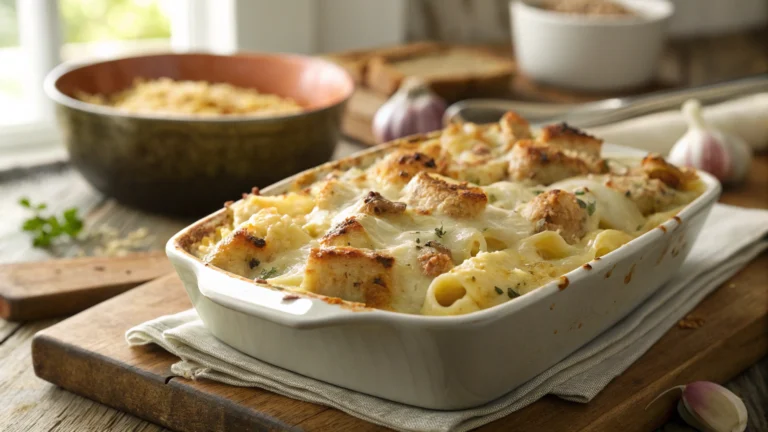 Garlic Parmesan Chicken Pasta Bake Recipe