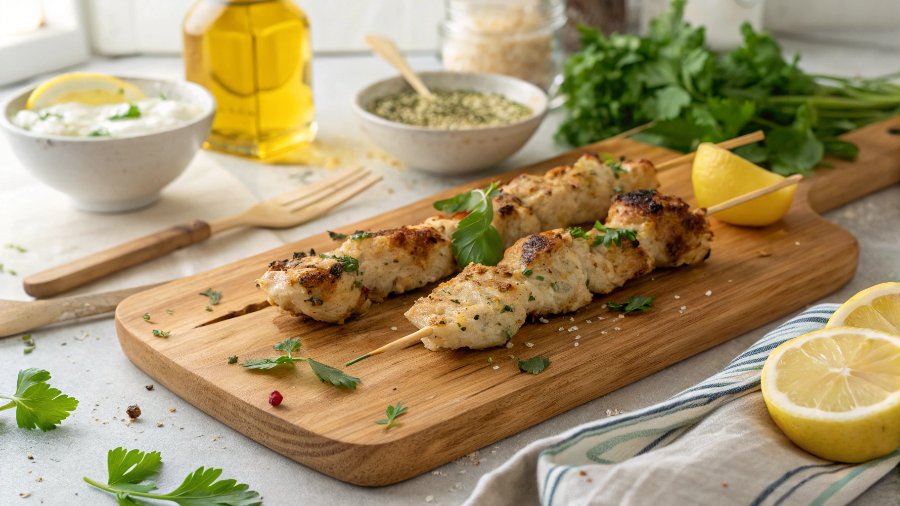 Garlic Parmesan Chicken Skewers Recipe