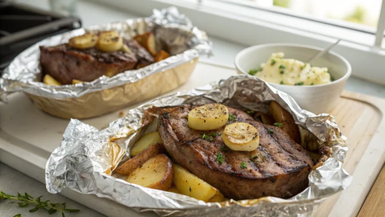 Garlic Steak and Potato Foil Packets Recipe