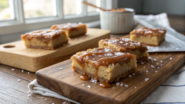Gooey Salted Caramel Butter Cake Bars Recipe