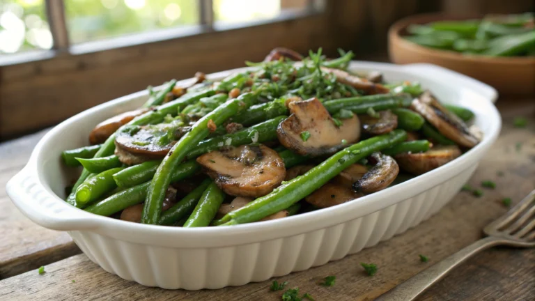 Green Beans With Mushrooms Recipe