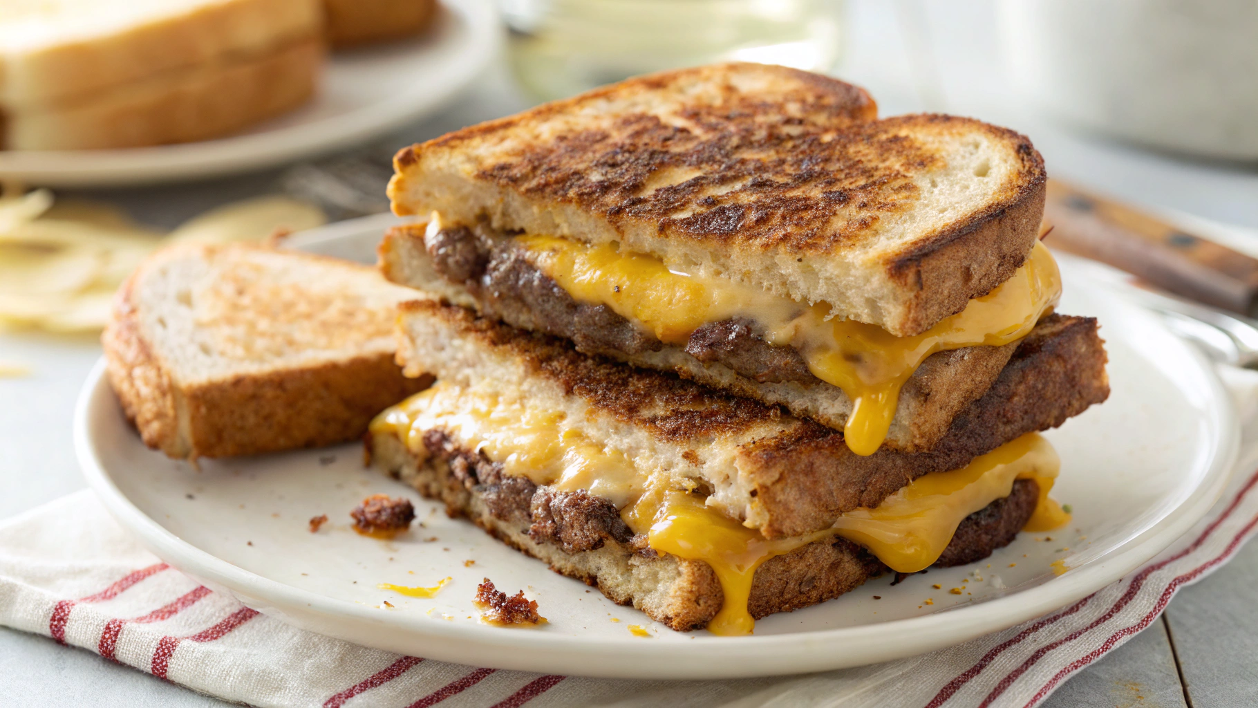 Grilled Cheese Patty Melts Recipe