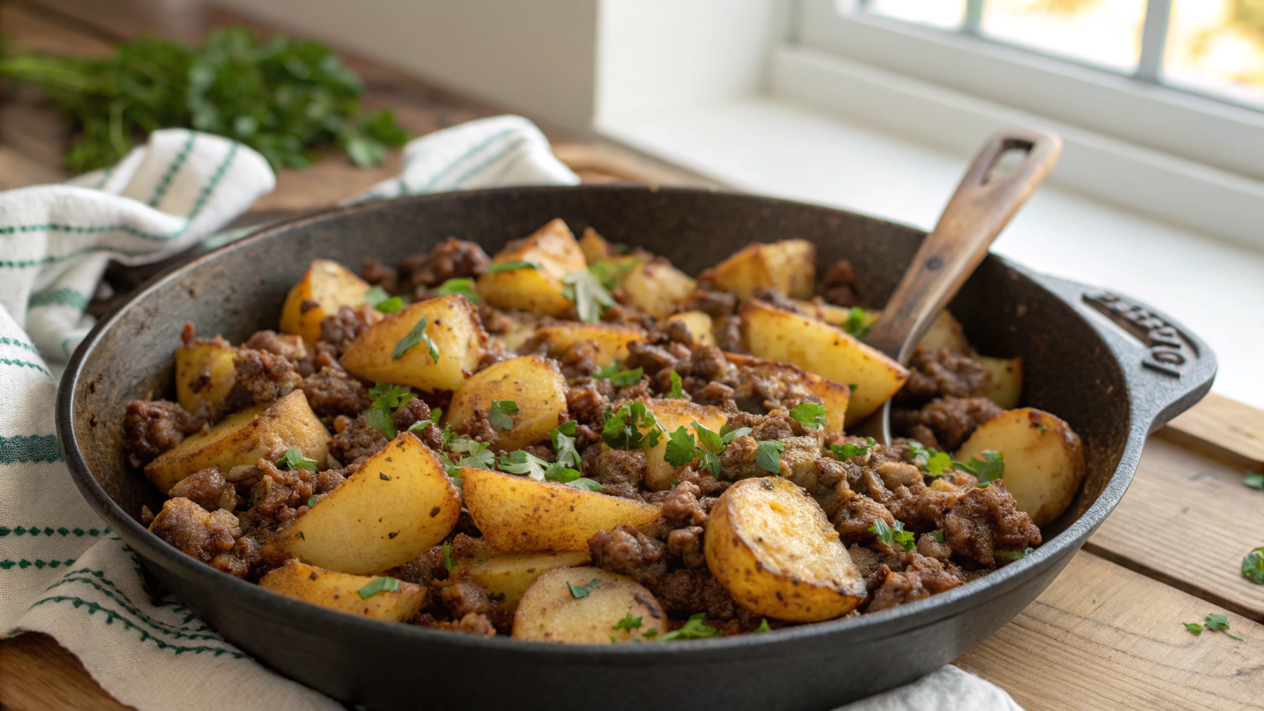 Ground Beef And Potatoes Skillet Recipe