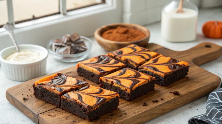 Halloween Swirl Cream Cheese Brownies Recipe