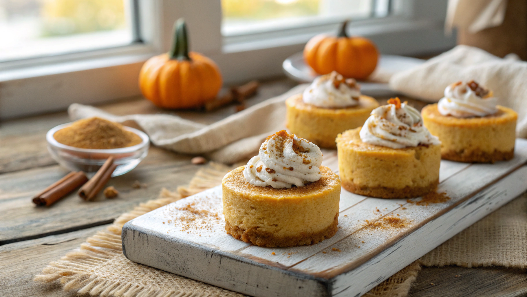 Healthy Pumpkin Cheesecakes Recipe