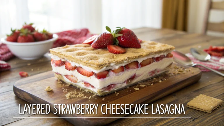 Layered Strawberry Cheesecake Lasagna Recipe