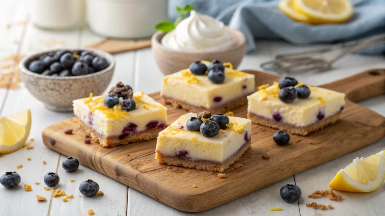 Lemon Blueberry Cheesecake Bars Recipe