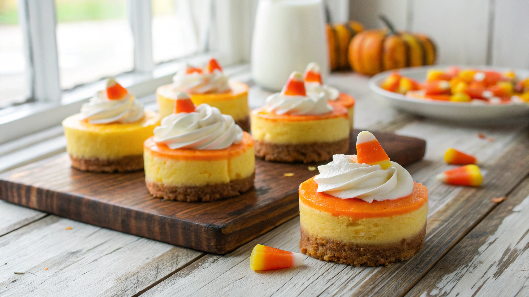 Mini Candy Corn Cheesecakes Recipe