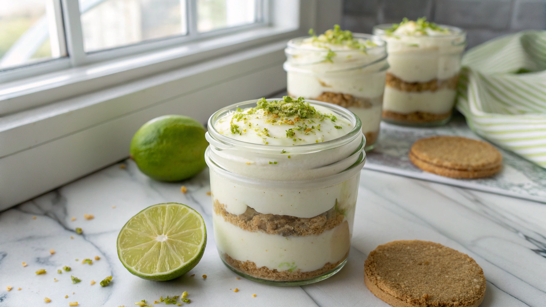 Nobake Key Lime Cheesecake Jars Recipe