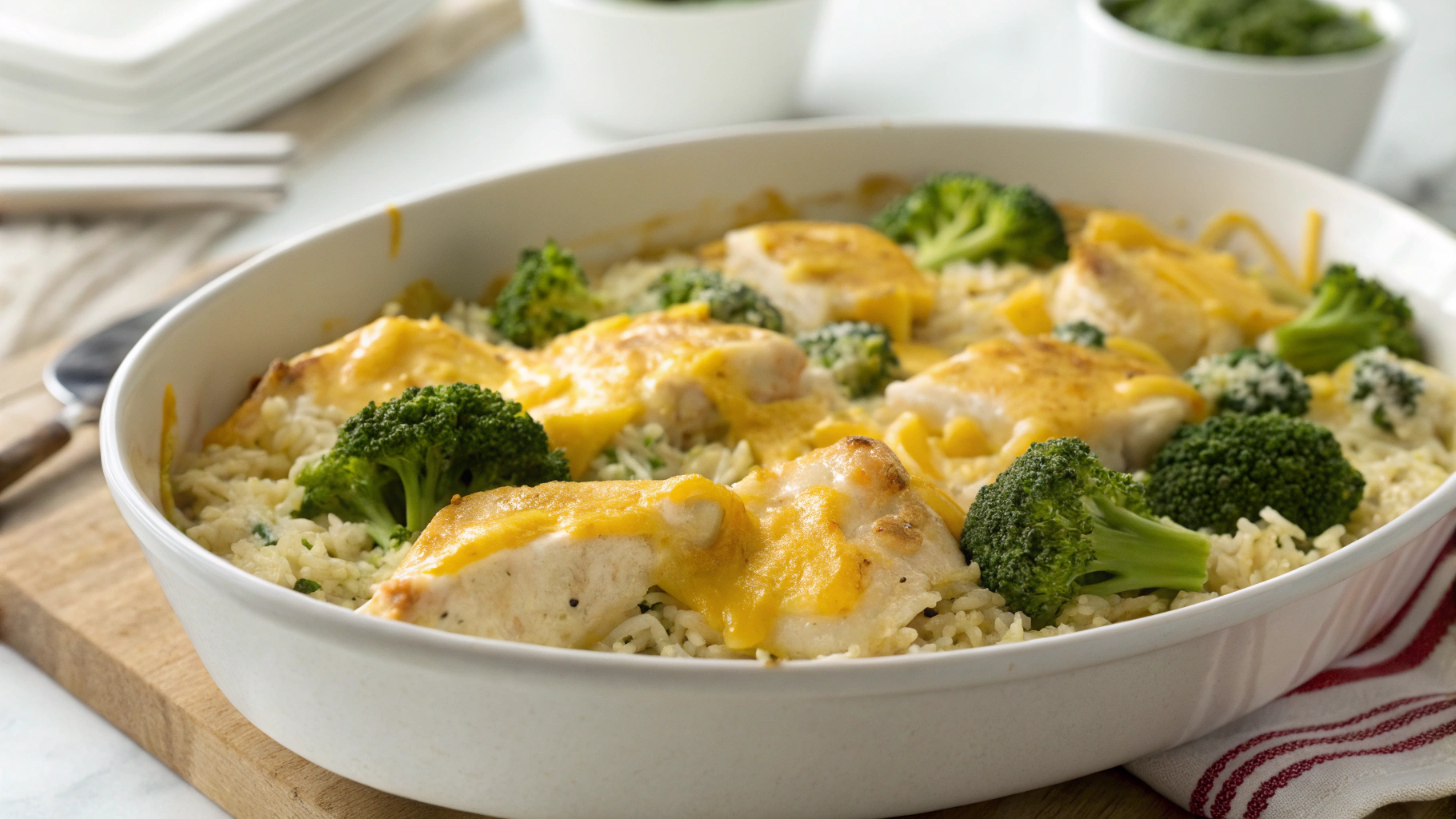 One Pan Cheesy Chicken Broccoli And Rice Recipe