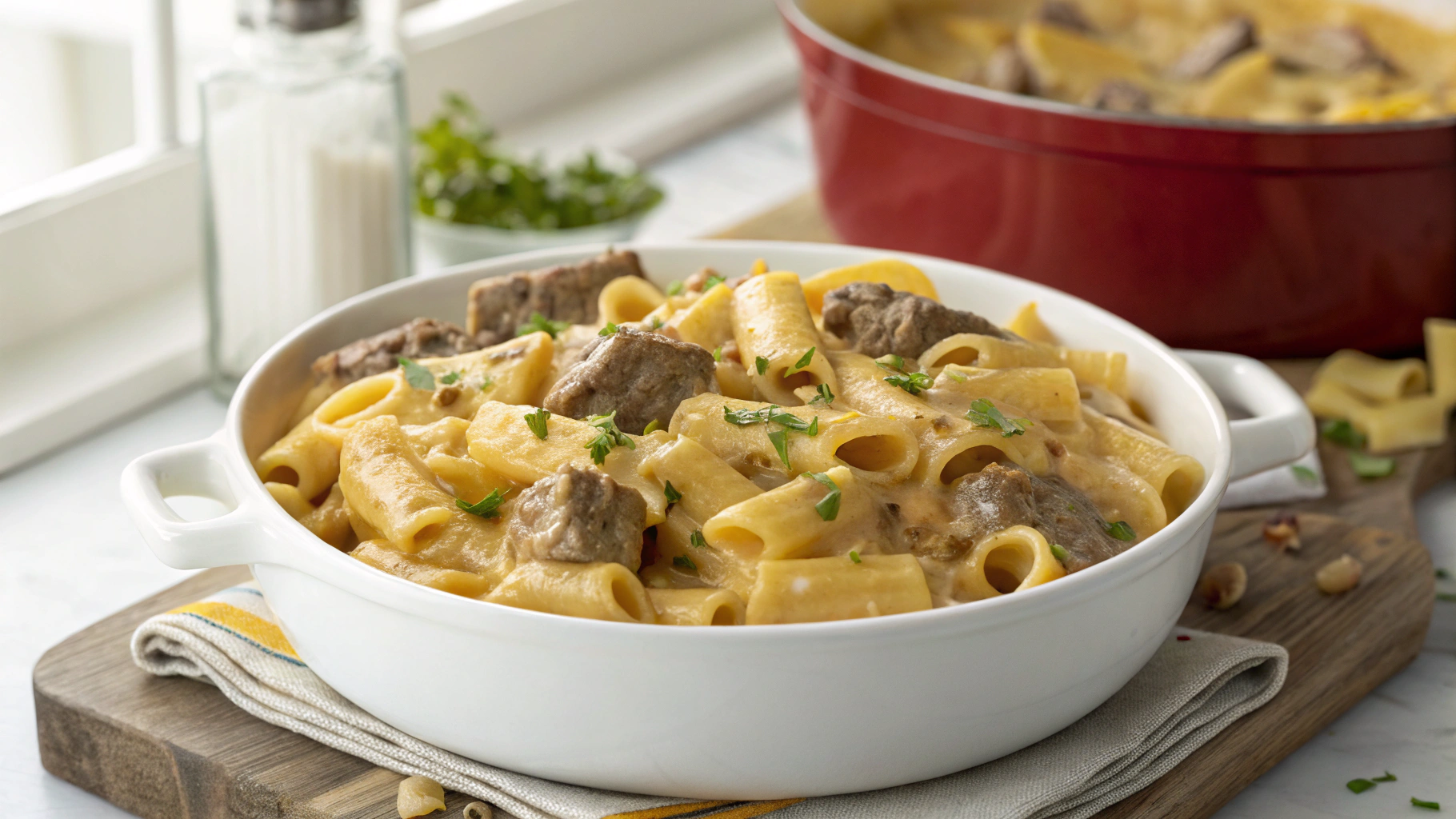 Onepot Beef And Cheddar Ranch Pasta Recipe