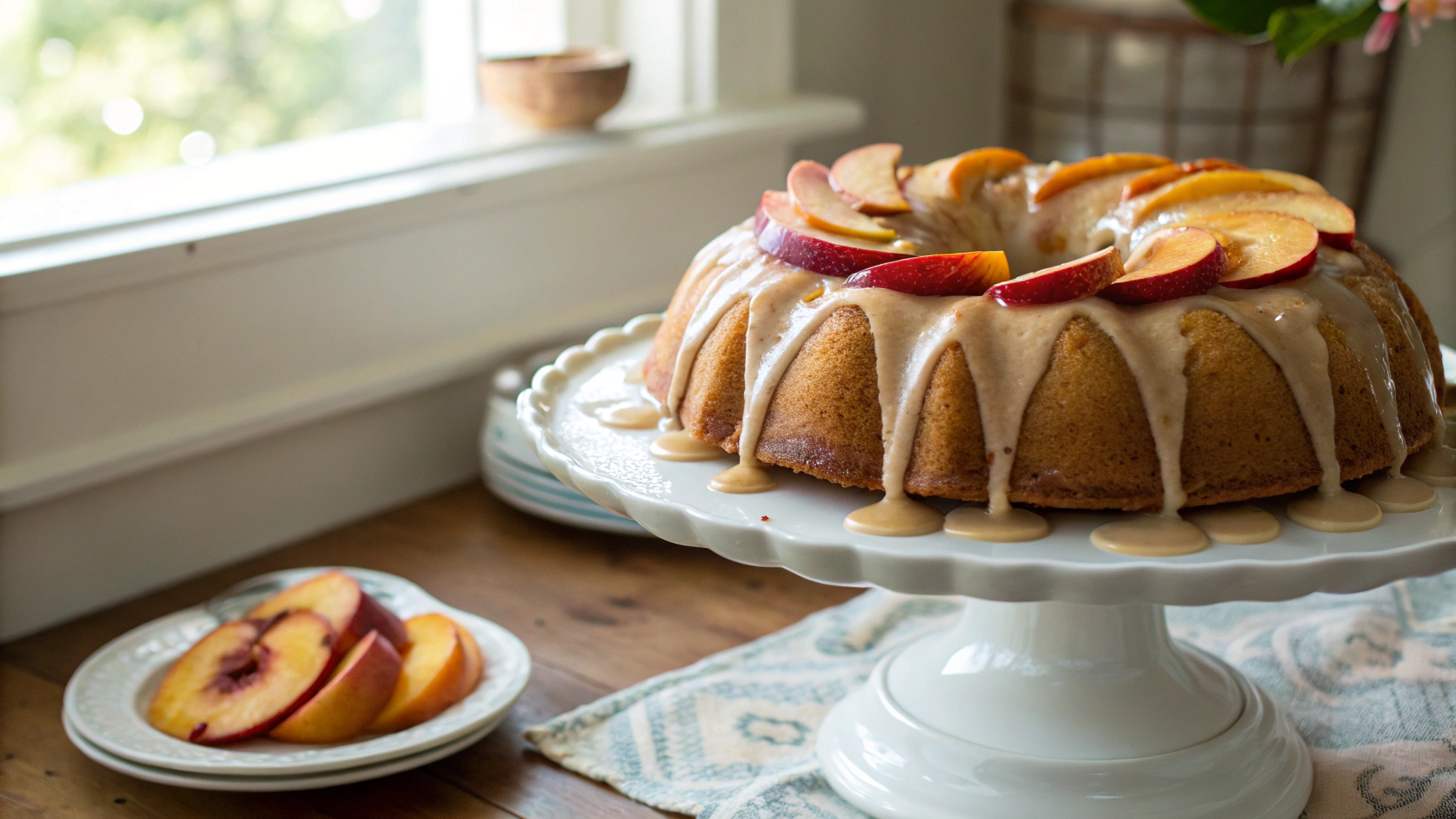Peach Bundt Cake With Brown Butter Icing Recipe