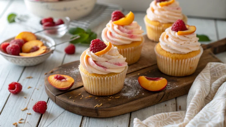 Peach Raspberry Heaven Cupcakes Recipe