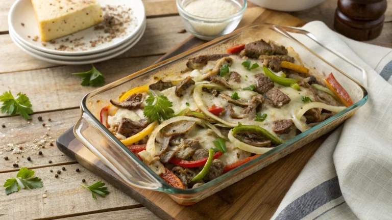 Philly Cheesesteak Casserole Recipe