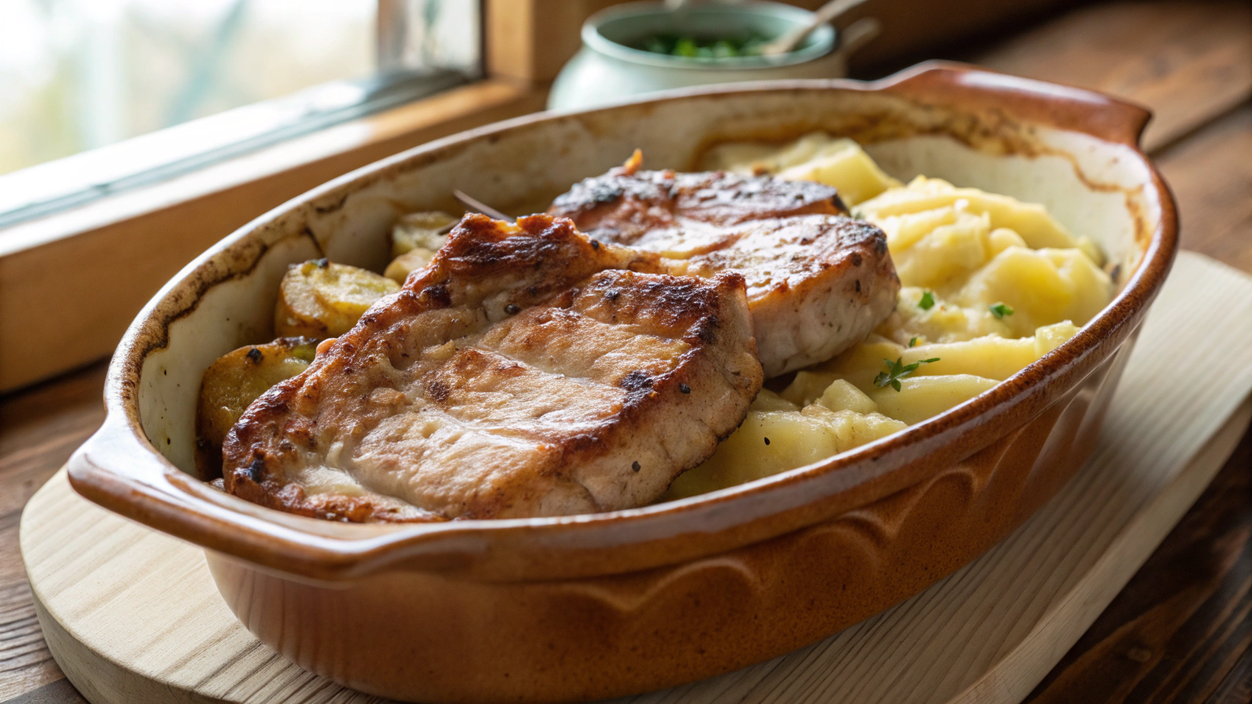Pork Chops With Scalloped Potatoes Recipe