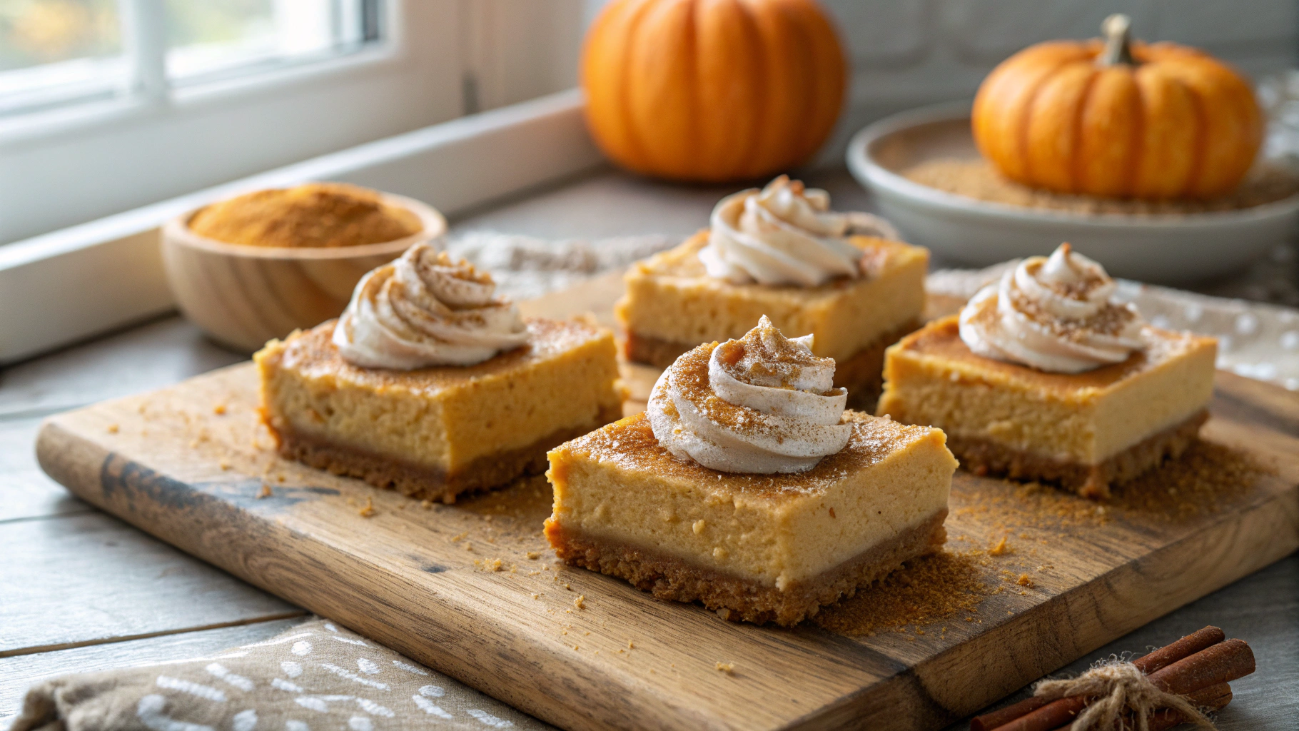 Pumpkin Cheesecake Bars Recipe