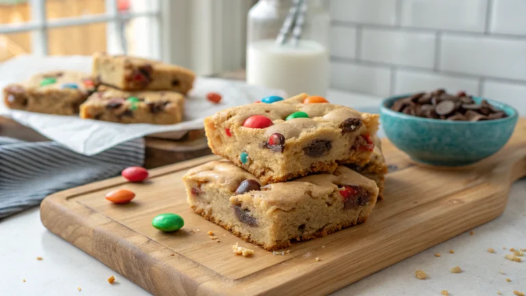 Softbaked M and m Cookie Bars Recipe