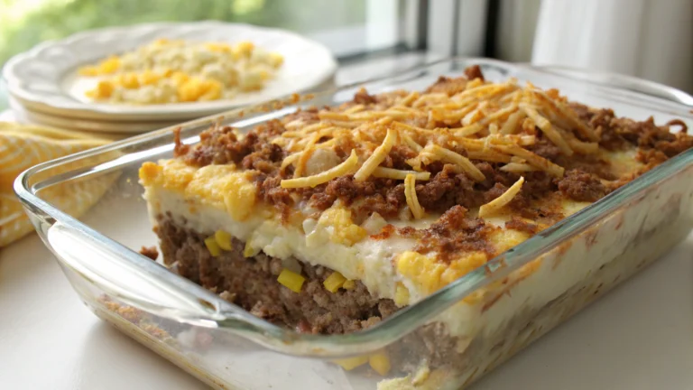 Southern Five Layer Beef Casserole Recipe