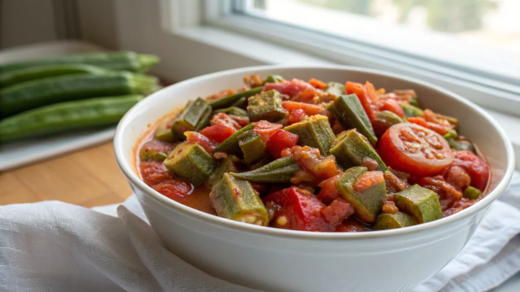 Stewed Okra And Tomatoes Recipe