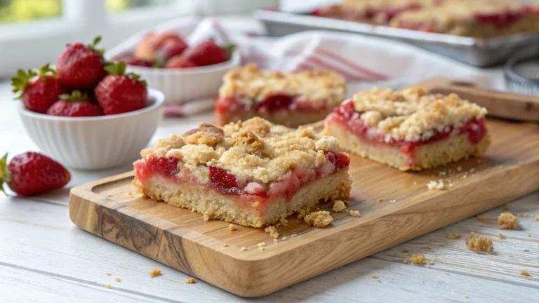 Strawberry Rhubarb Crumb Bars Recipe