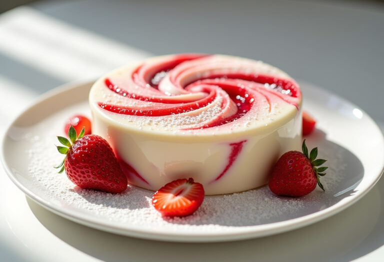 Strawberry Swirled White Chocolate Cake Recipe