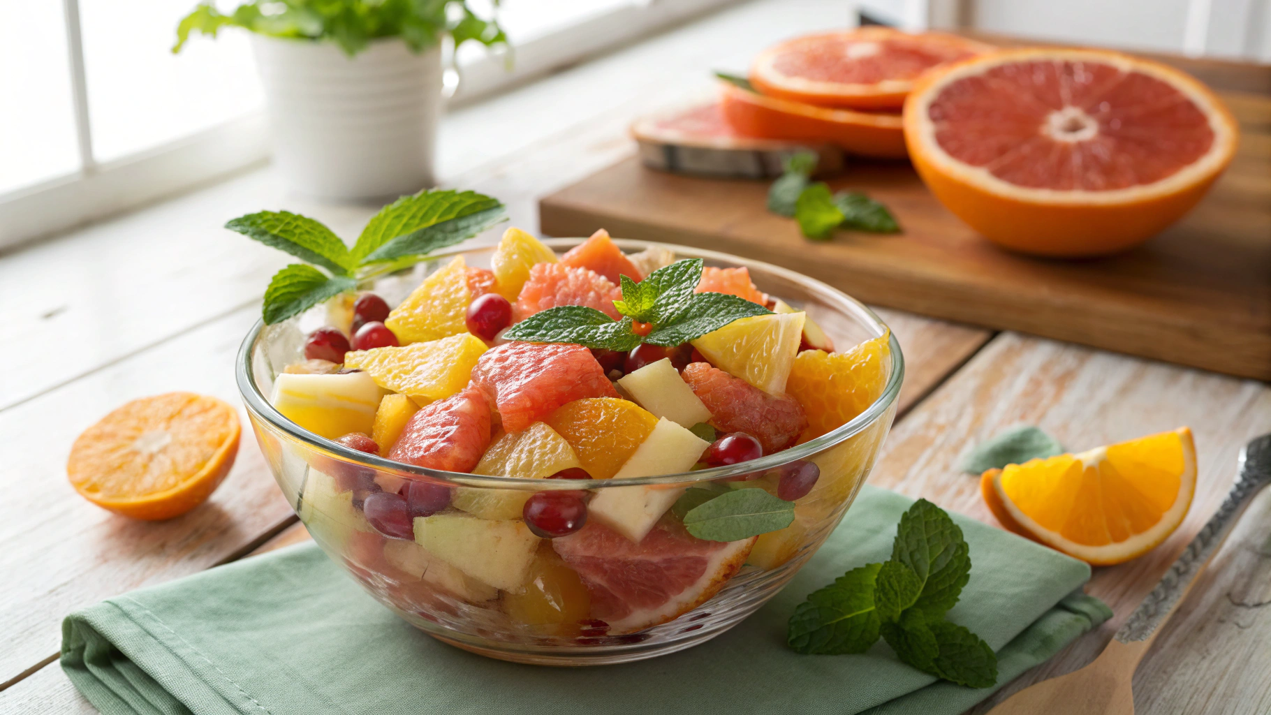 Summer Citrus and Mint Fruit Salad Recipe