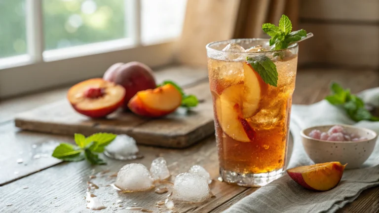 Summer Peach Iced Tea Drink Recipe