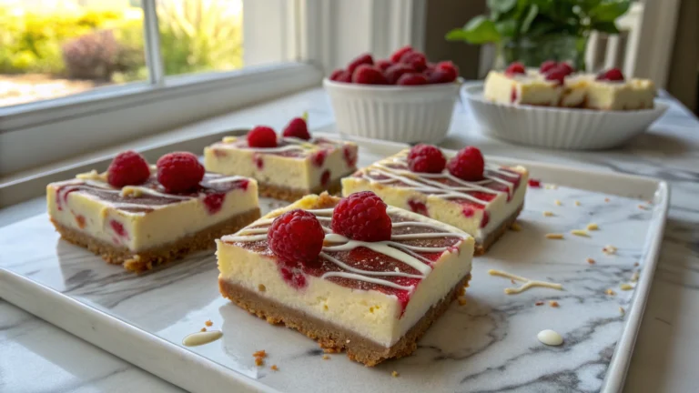 White Chocolate Raspberry Cheesecake Bars Recipe