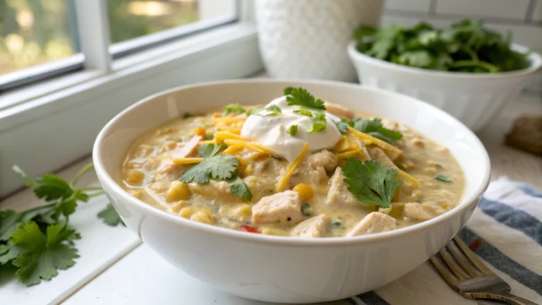Creamy Crockpot White Chicken Chili Recipe