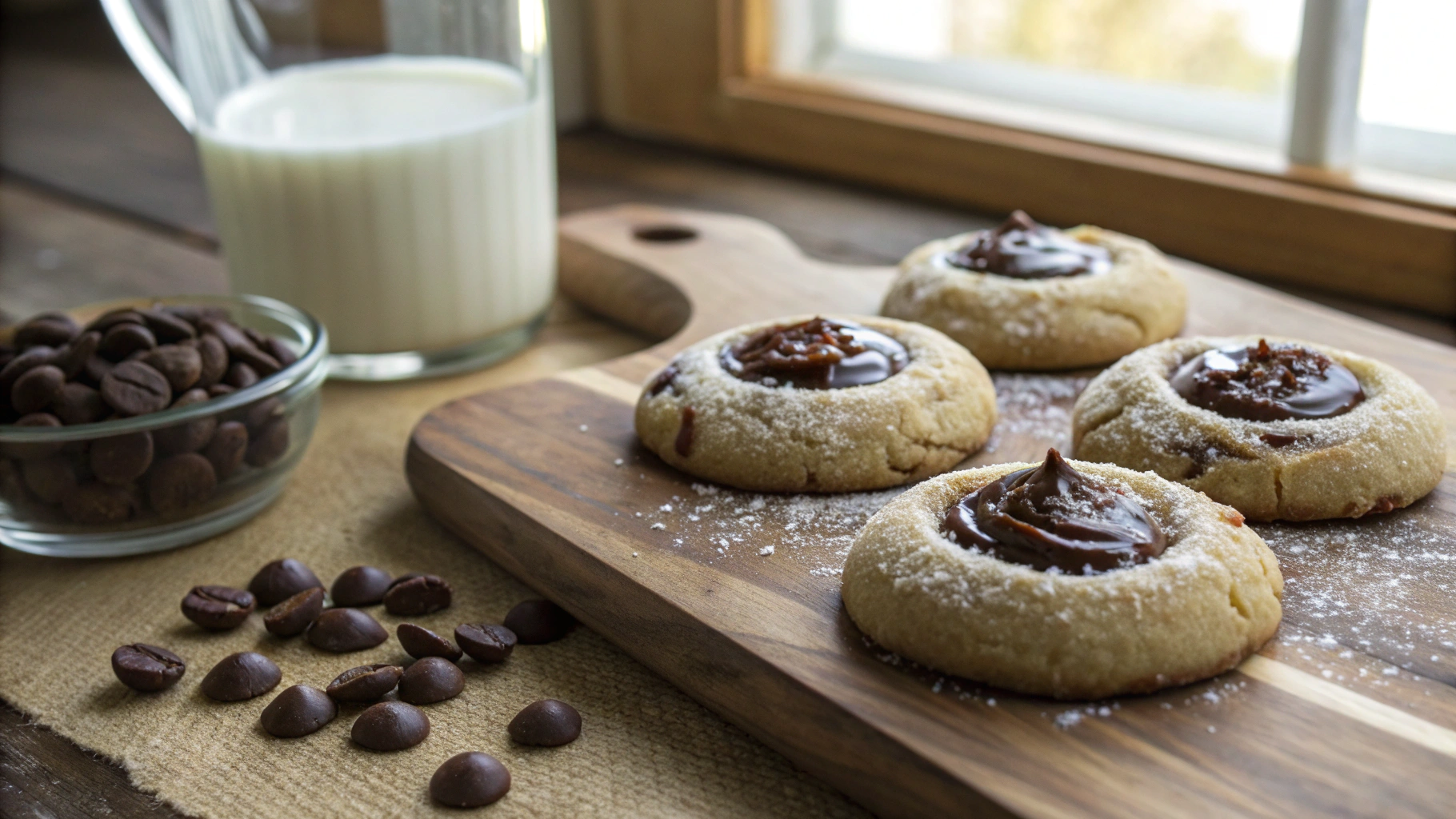 Chocolate Thumbprint Cookies
