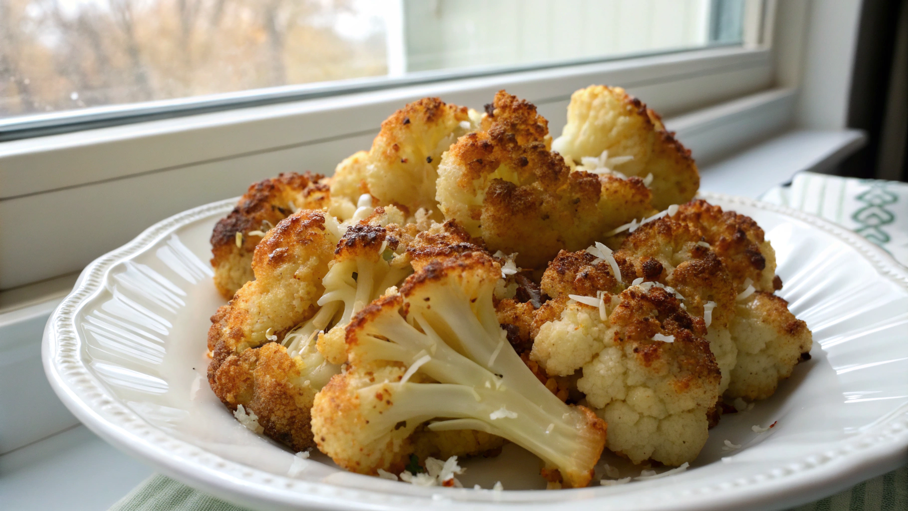 Crispy Parmesan Roasted Cauliflower