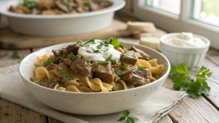 Crock Pot Beef Stroganoff