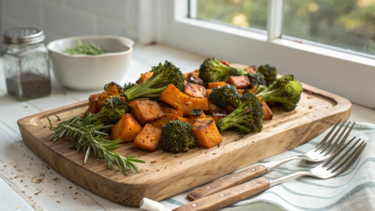 Delicious Roasted Broccoli and Sweet Potatoes