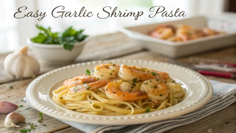 Easy Garlic Shrimp Pasta
