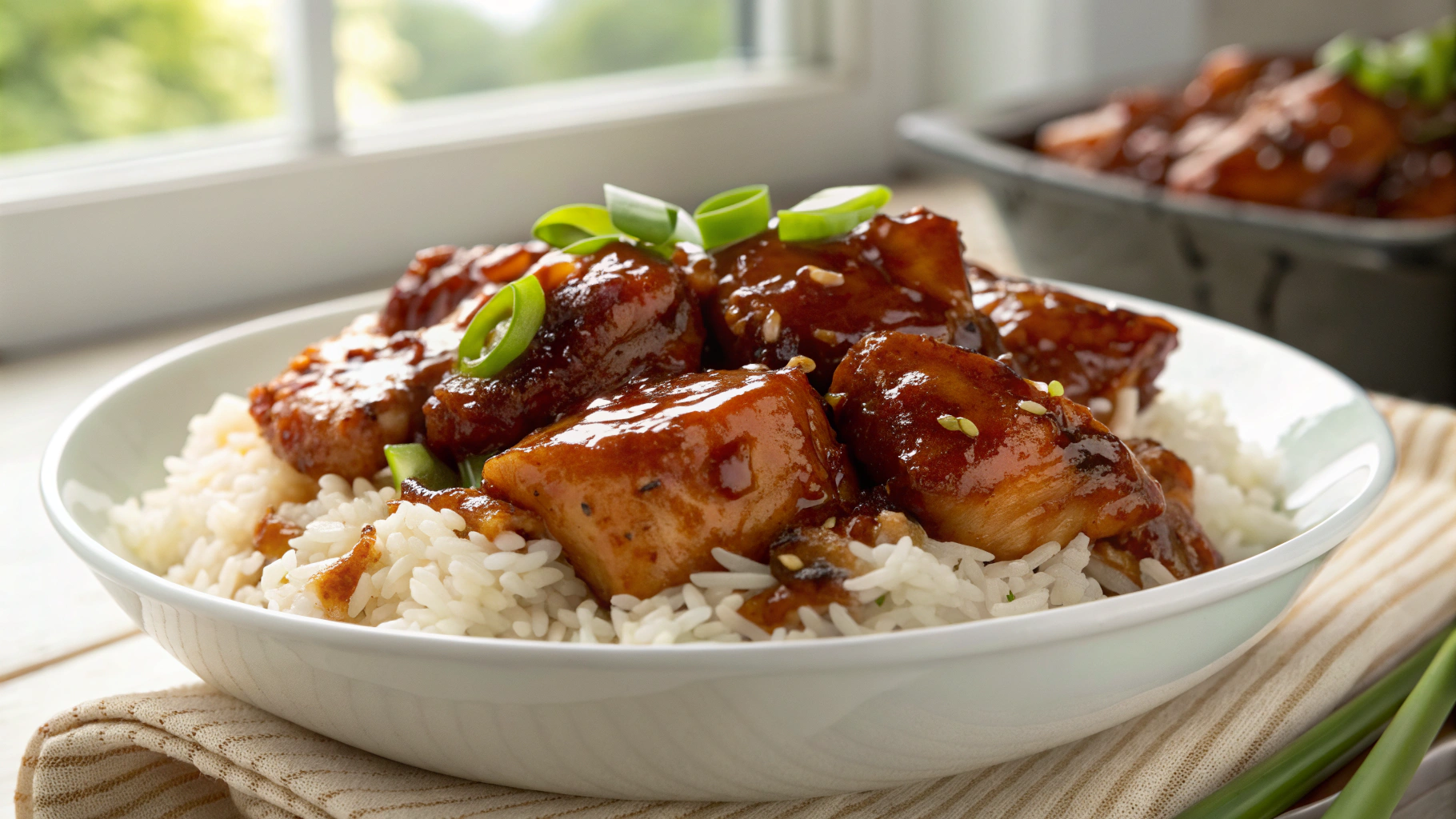 OnePan Honey BBQ Chicken and 038 Rice