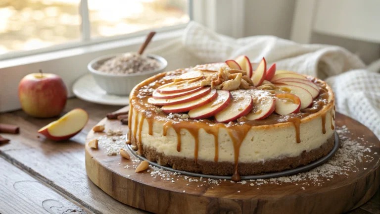 Salted Caramel Apple Pie Cheesecake