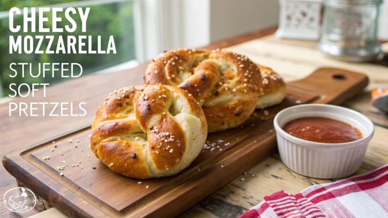 Cheesy Mozzarella Stuffed Soft Pretzels
