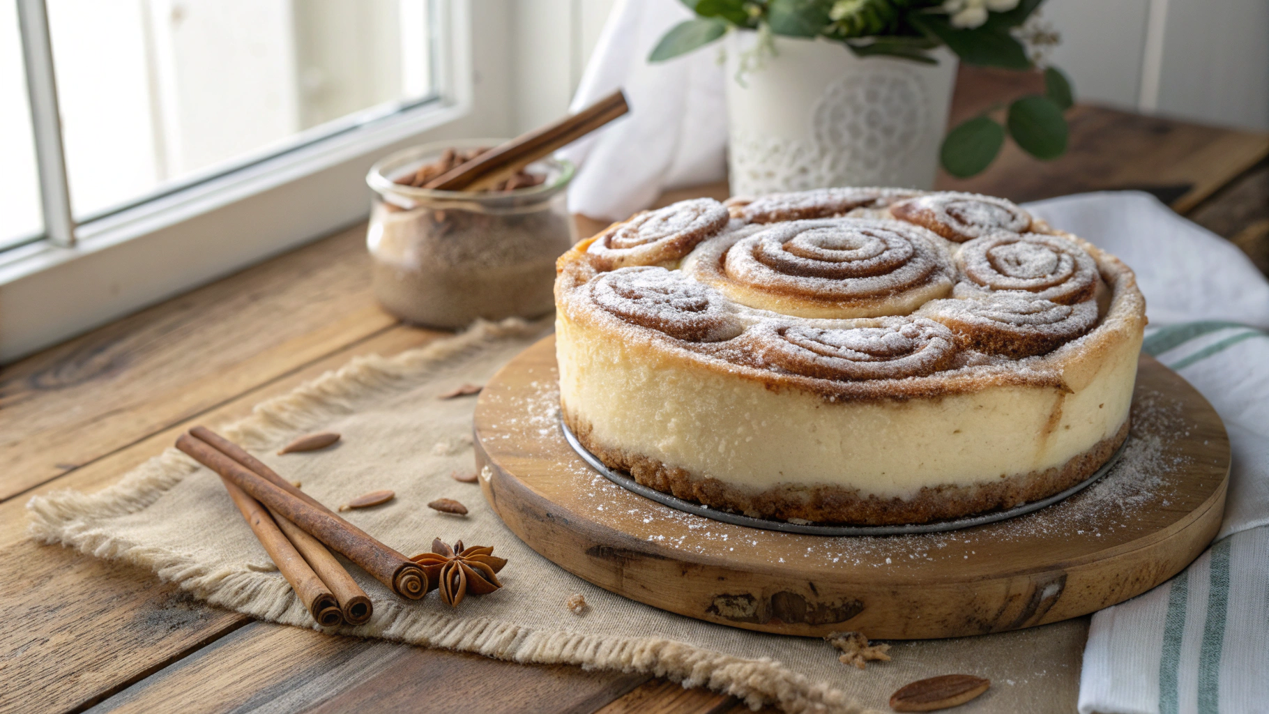 Cinnamon Roll Cheesecake
